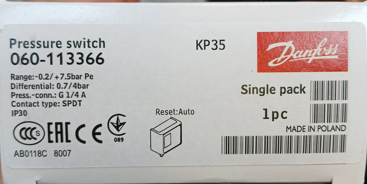 پرشر کنترل دانفوس KP35